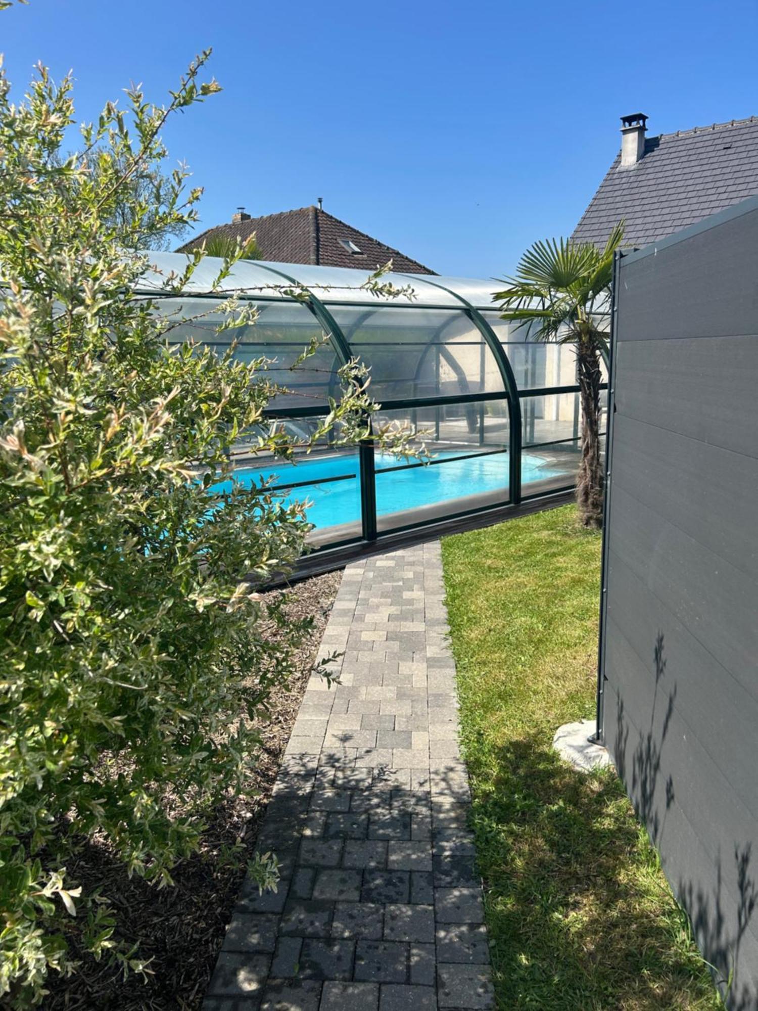 Gite Spa Sauna Piscine Aubin-Saint-Vaast Exteriör bild