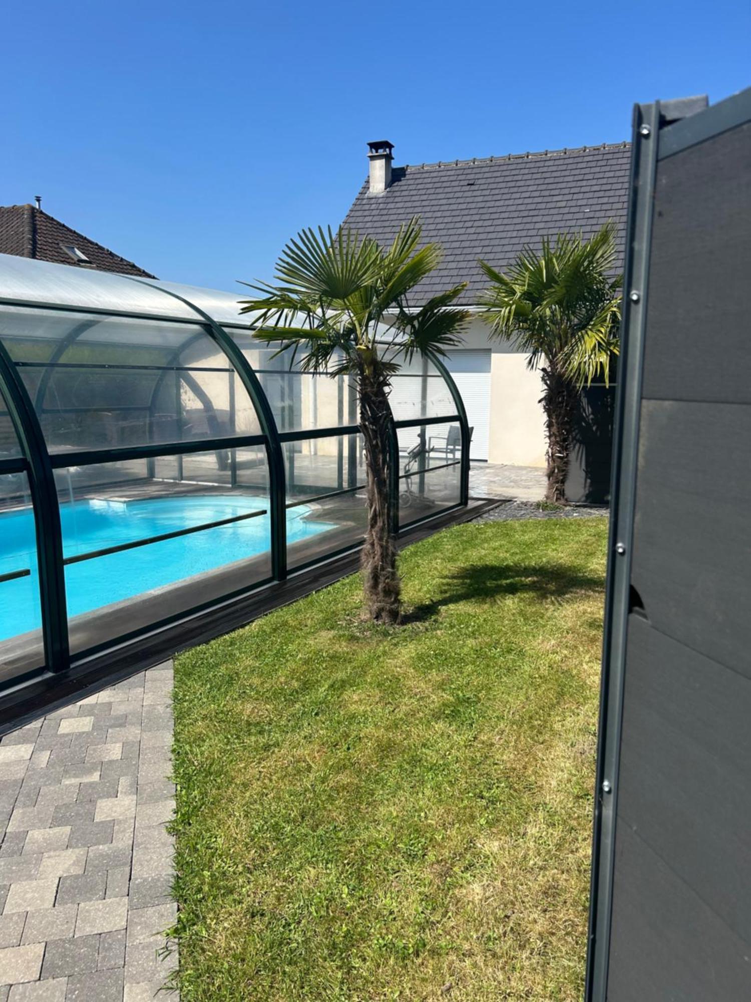 Gite Spa Sauna Piscine Aubin-Saint-Vaast Exteriör bild